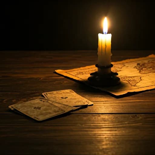 Blood on the Clocktower Spielkarten bei Kerzenlicht